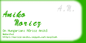 aniko moricz business card
